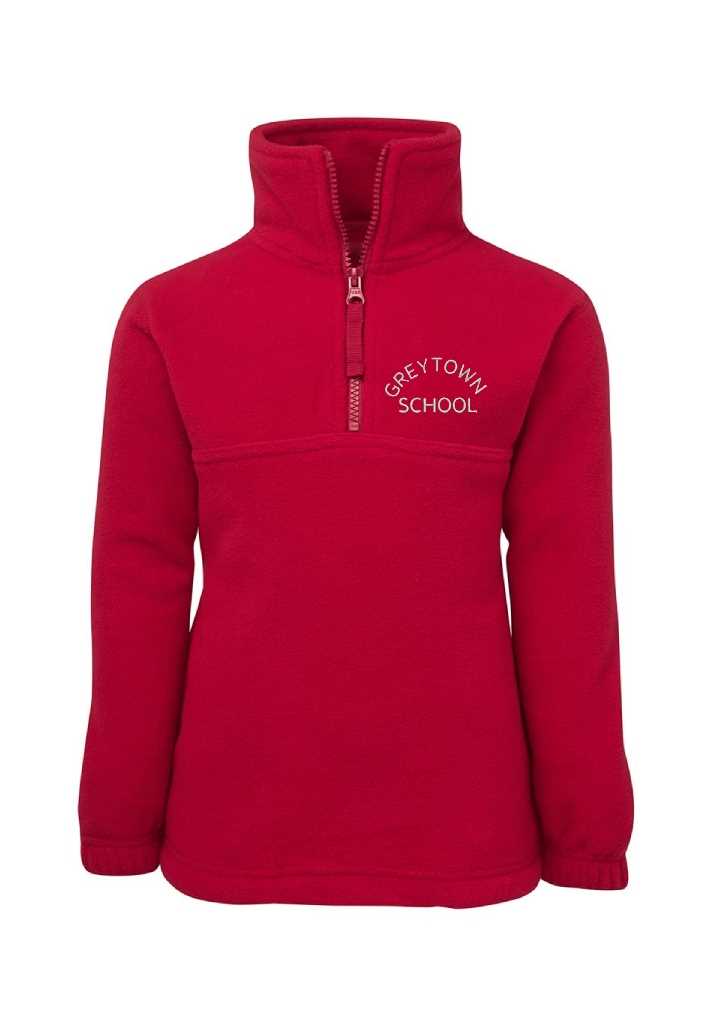 Greytown School 1/2 Zip Polar Fleece Red